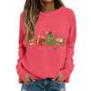 Women's Casual Christmas Print Long Sleeve Neck Top