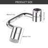 1080° Turning Tap Attachment 360 Degree Flexible Motion Metal For Bathroom Sink Cleaning
