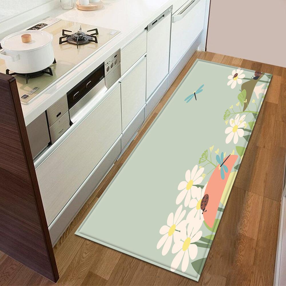 Kitchen floor mat entrance door mat bedroom long carpet corridor bathroom non-slip floor children's carpet