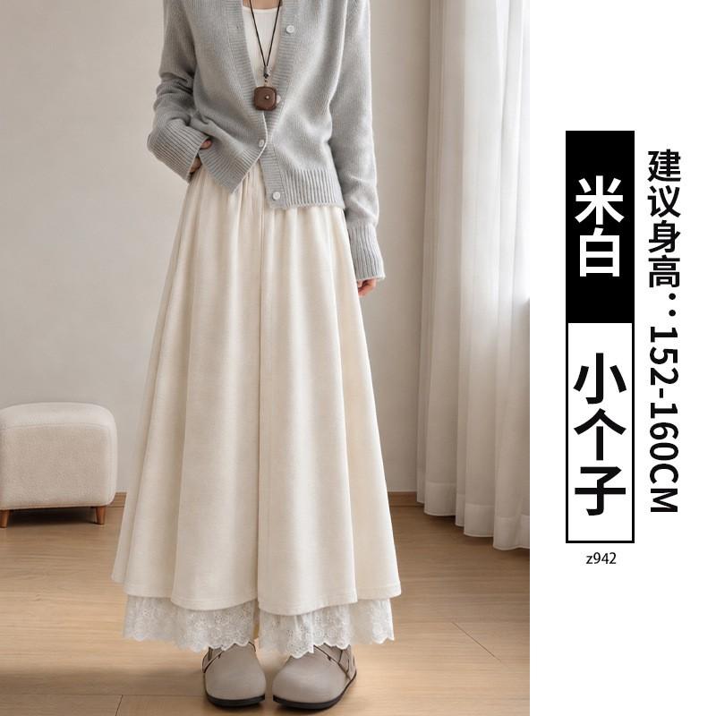 Womens High-Waisted Wide-Leg Cropped Skort Pants 2026 Loose Comfortable Casual Trousers Petite
