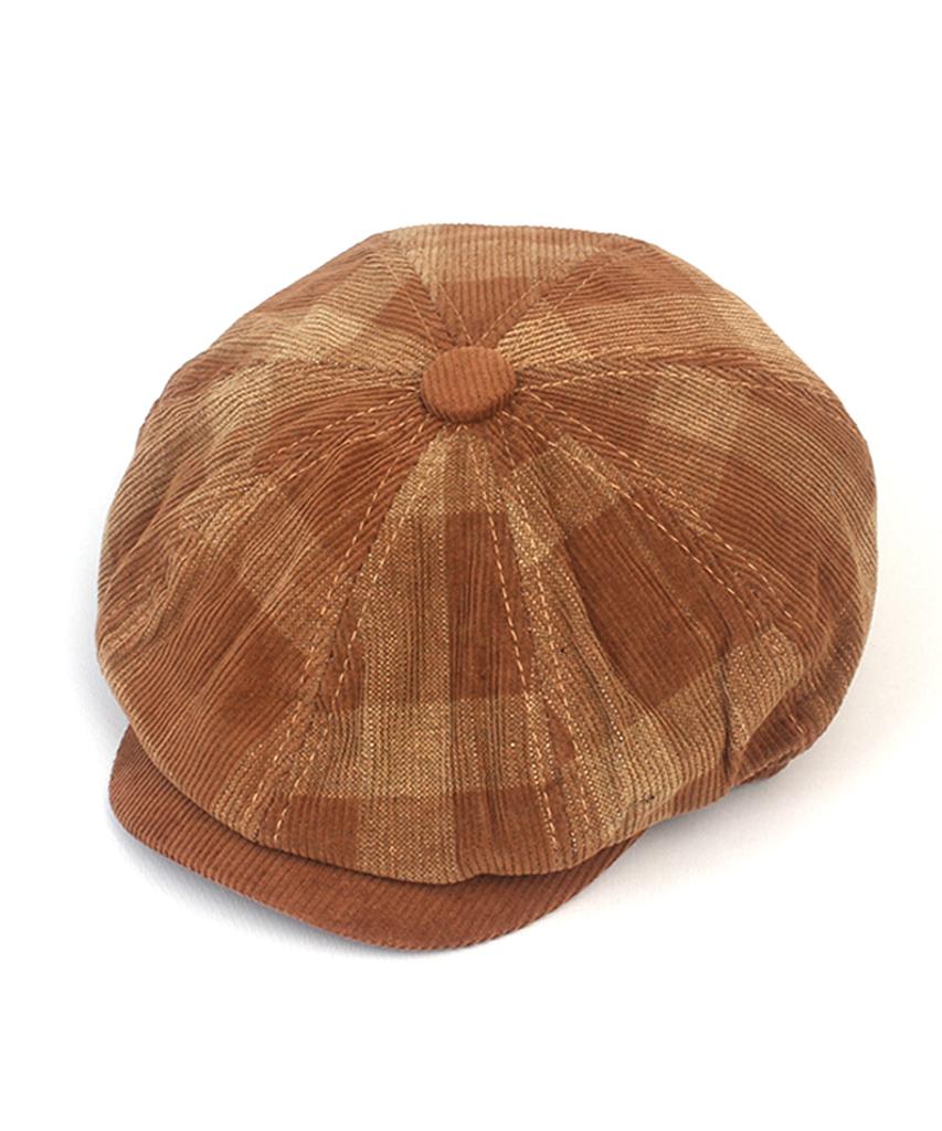 Yunibeosyeolkemiseuteuli Corduroy Tartancheck Beige Banding Huntingcap