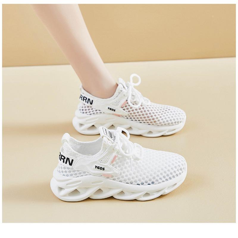 Cut-out Mesh Shoes, Athleisure Women's Shoes, Breathable Mesh Women's Singles, Coconut Shoes