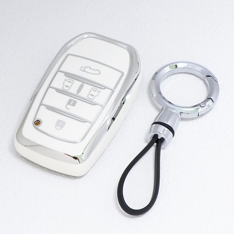 5 6 Buttons For Toyota Alphard Previa Voxy Noah Esquire Vellfire Harrier Tpu Car Key Cover Case Remote Shell Fob Holder Keychain