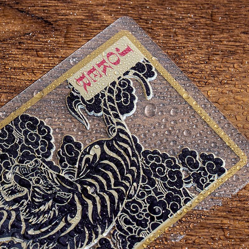 In Stock Transparent PVC Color Printed Poker Cards for Texas Hold em Crystal Tiger
