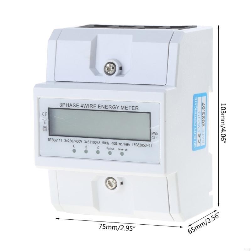 Electricity Tester Intermediate Meter 3Phases 4Wire Energy Meter DIN Electricity Meter for Power Measurement System A0KF