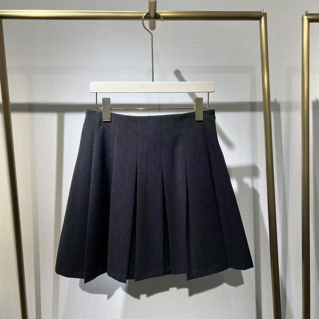 In Stock: 2025 Winter Academy Style High Waist Slimming Pleated Skirt 3GA141251