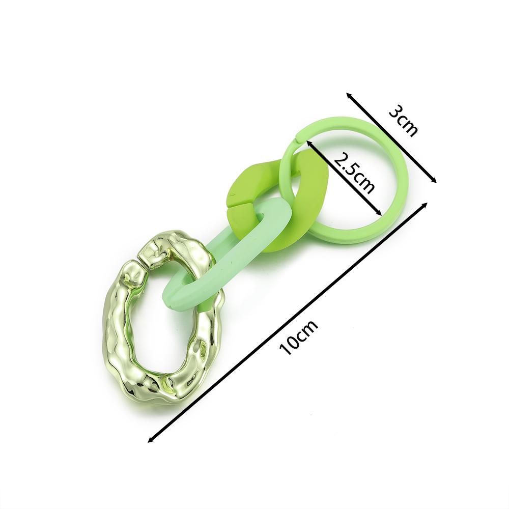 1pc Colorful Acrylic Links Chain Keychain Handmade Car Key Ring for Women Men Handbag Accessories DIY Friendship Gifts