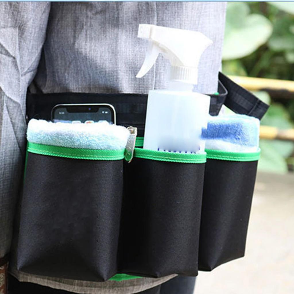 Janitorial Custodial Waist Tools Bag Zipper Seal Buckle Design Tool Pouch for Professional Cleaning Garden Supply Belt
