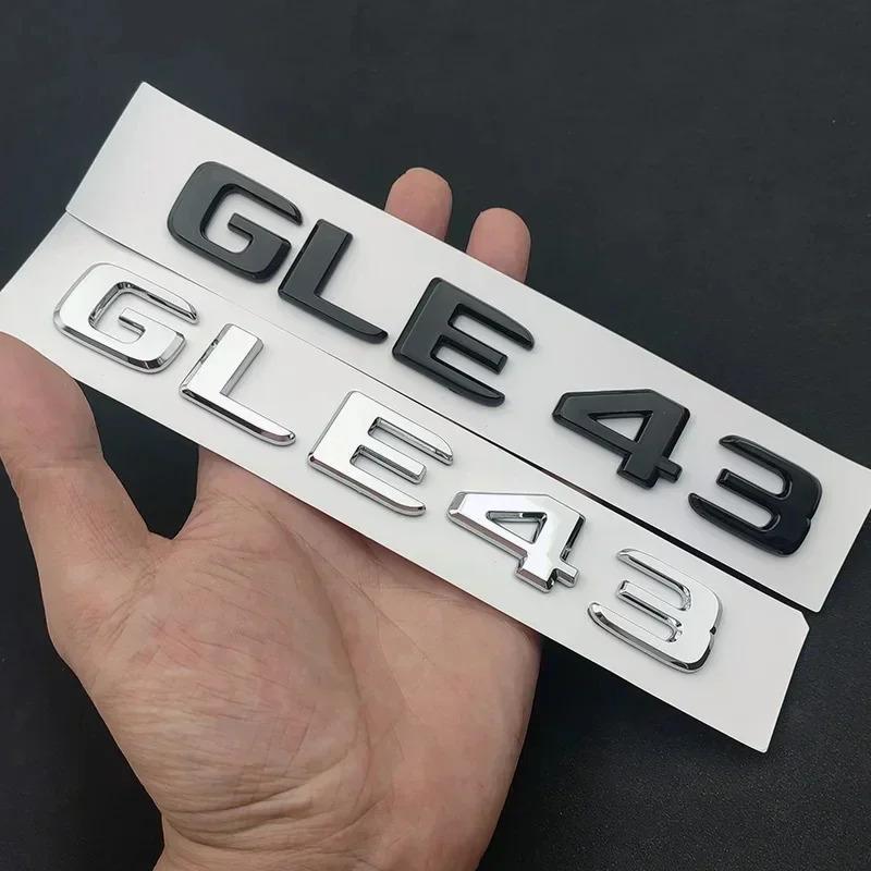ABS Für Mercedes GLE43 AMG W166 W167 Logo BITURBO 4MATIC SchwarzChrom Auto Heckklappe Buchstaben Abzeichen Aufkleber Emblem Zubehör