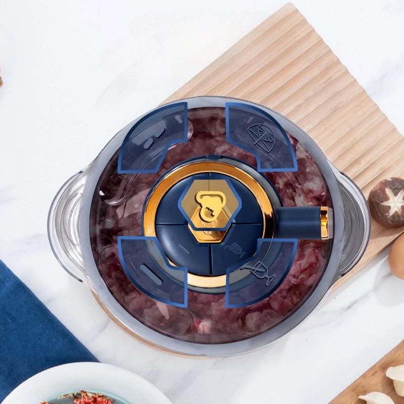 5L Electric Meat Grinders Multi-Function Stainless Steel Blender Food Crusher Five-speed Vegetable Slicer Processor Chopper
