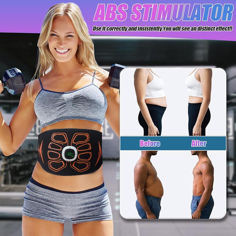 Electric EMS Muscle Stimulator Smart Muscle Toner Abdominal Toning Belt Weight Lose Slimming Massager Fitness Equipment Recharge