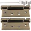 2Pcs Self Closing Hinges for Doors Heavy Duty Spring Hinge Auto Close Mechanism for Wood Screen Doors Basement Bathroom Cabinet