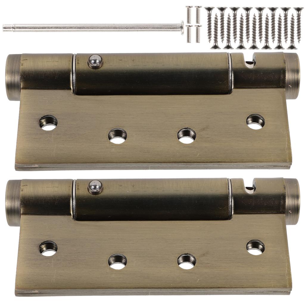2Pcs Self Closing Hinges for Doors Heavy Duty Spring Hinge Auto Close Mechanism for Wood Screen Doors Basement Bathroom Cabinet
