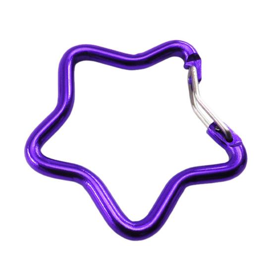 5 stk Femspissstjerneformet Karabinkrok Kraftig Aluminiumslegering Bærbar Lettvekt Utendørs Camping Klatring Snapkrok Klemme Hengende Spenne