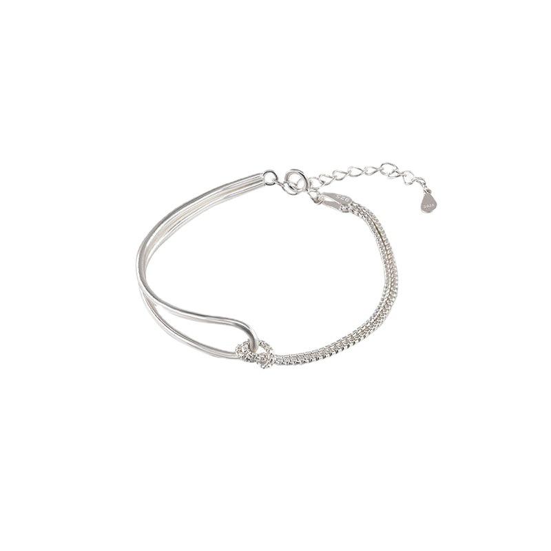 Korean Style Geometric Arc Knotted Bracelet - Elegant & Trendy Women's Fashion Jewelry