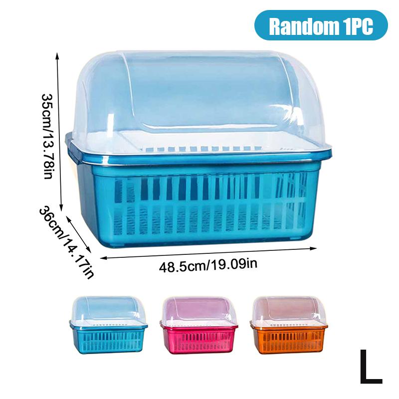 Kitchen Tableware Rack Storage Box Put Tableware With Lid Drainer Rack Mounted Bowl Box Cabinet Home Dish Drainer Kitchen