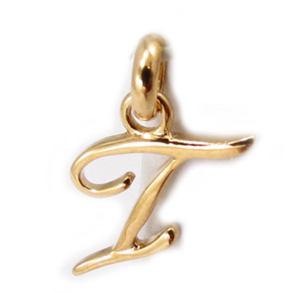 Les Trésors De Lily [K3662] - Gold Plated Pendant 'Letter I'