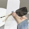 Rimless Myopia Glasses Frame for Women Without Makeup, Slimming Photochromic Small Frame Glasses, Reading Glasses