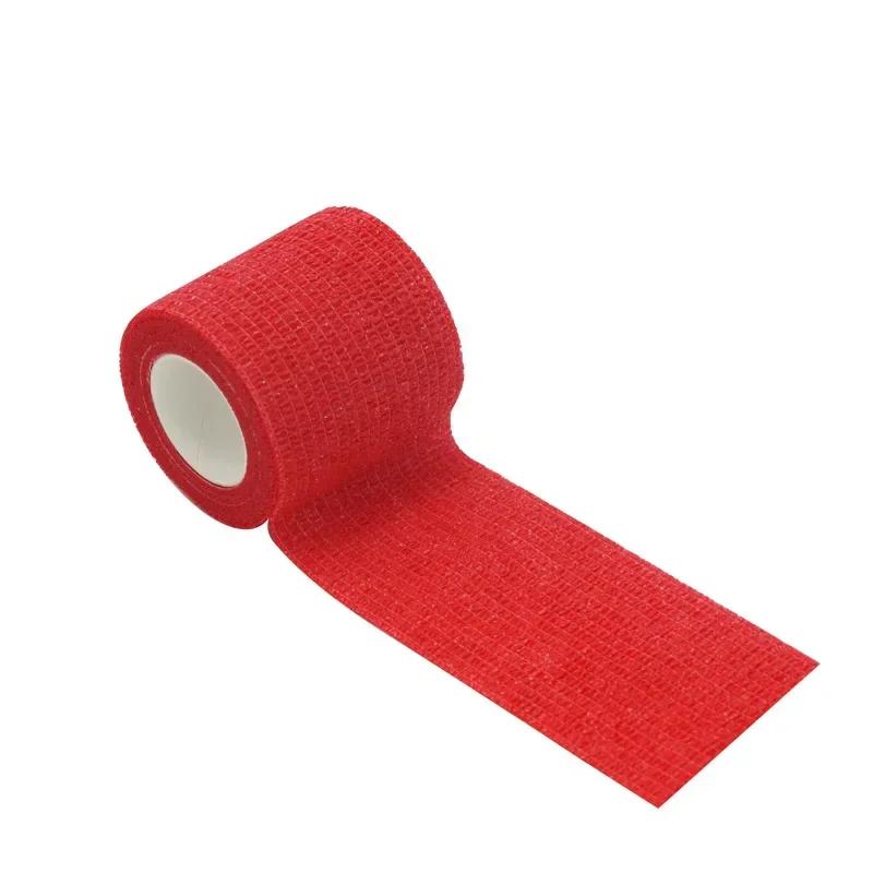 1Roll 2.5/5/10cm*4.5m Gauze Medical Bandage Self-adhesive Breathable Elastic Bandages for Sports Fixing Finger Wrist Leg