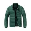 Mens Cotton Puffer Jacket Winter Stand Collar Solid Color Casual Coat