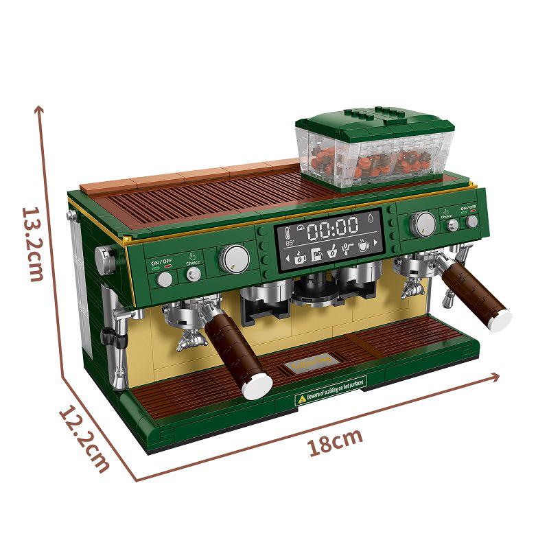 Retro Coffee Machine & Grinder Building Blocks Set - Toy Gift