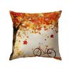 Home Decor Autumn Trees & Bicycles Decorative Pillow Covers Pattern Cushion Cover Suitable For Sofa Bedroom Car Pillow Cover
