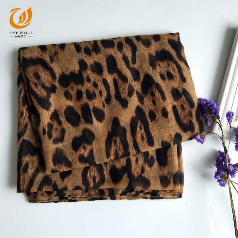 Printed Long Scarf Leopard Print Female Popular Scarf Beach Towel