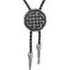 Western Bolo Tie Necklace Celtic Knot Bolo Tie Moranse Bolo Tie Western Necklace Cowboy Leathers Necktie Cowboy Bolo Tie