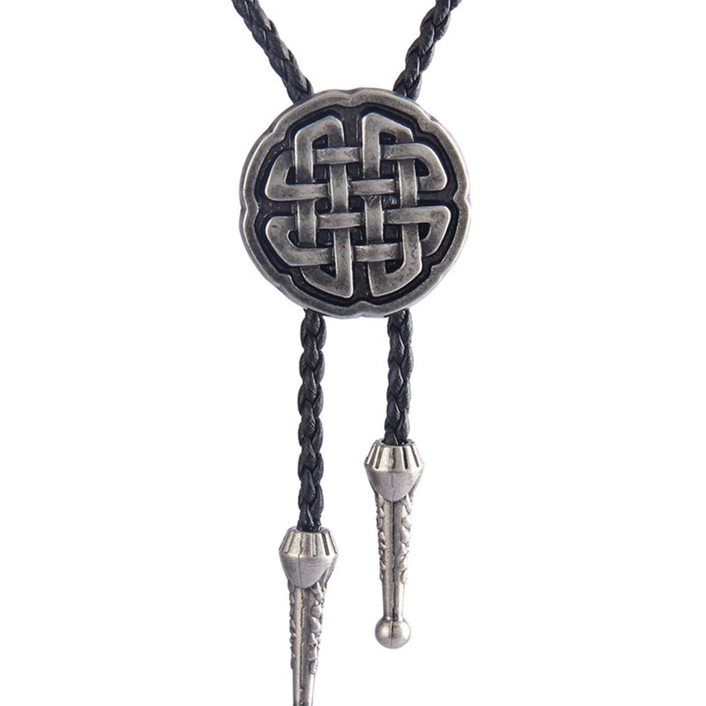 Western Bolo Tie Necklace Celtic Knot Bolo Tie Moranse Bolo Tie Western Necklace Cowboy Leathers Necktie Cowboy Bolo Tie