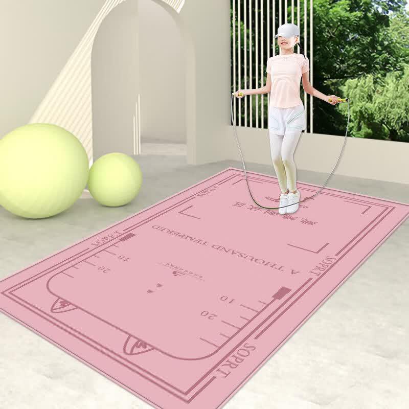 TLXT Silent Shock Absorption Fitness Mat with Cat Ear Design