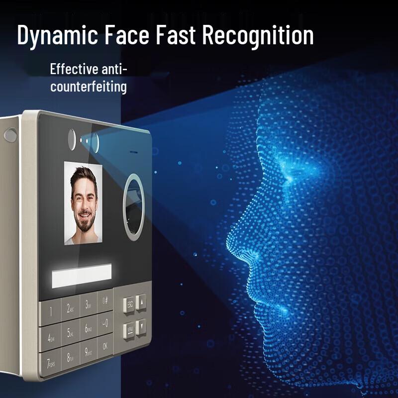 Deli Facial and Fingerprint Biometric Attendance Machine CN plug (adapter included)