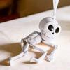 Dolls Halloween Skull Pendant Funny Skeleton Keychains Pull String Skull Head Keyring  Students