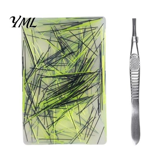 Anti Picking Silicone Pad Skin Fidget Toy with Tweezers, Hair Plucking for Tactile Stimulation Trichotillomania, Anxiety Relief Picky Adults