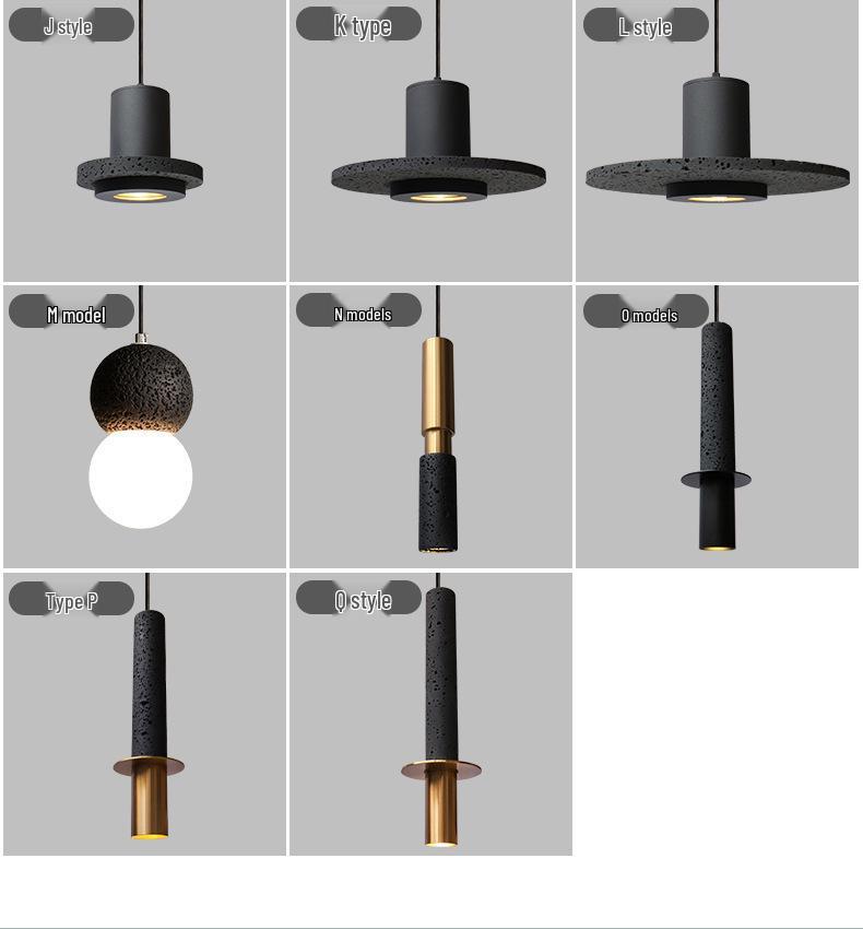 Stylish Yellow Travertine Wabi-Sabi Pendant Lights for Bedroom or Restaurant