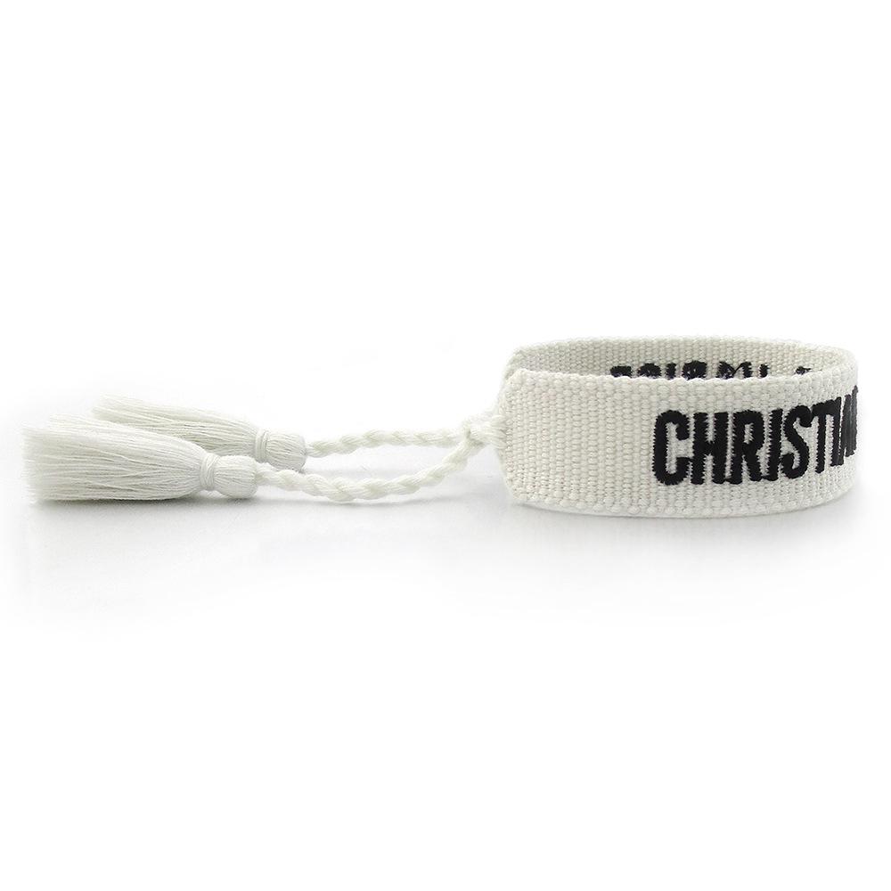 Custom Bohemian Embroidered Bracelet with Tassel and Woven Rope - Handmade Jewelry for Couples and Women