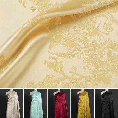 100x150cm Acetate Satin Jacquard Fabric Dress Shirt Silky Glossy for Apparel Sewing Craft Home Decoration Pillow Cushion