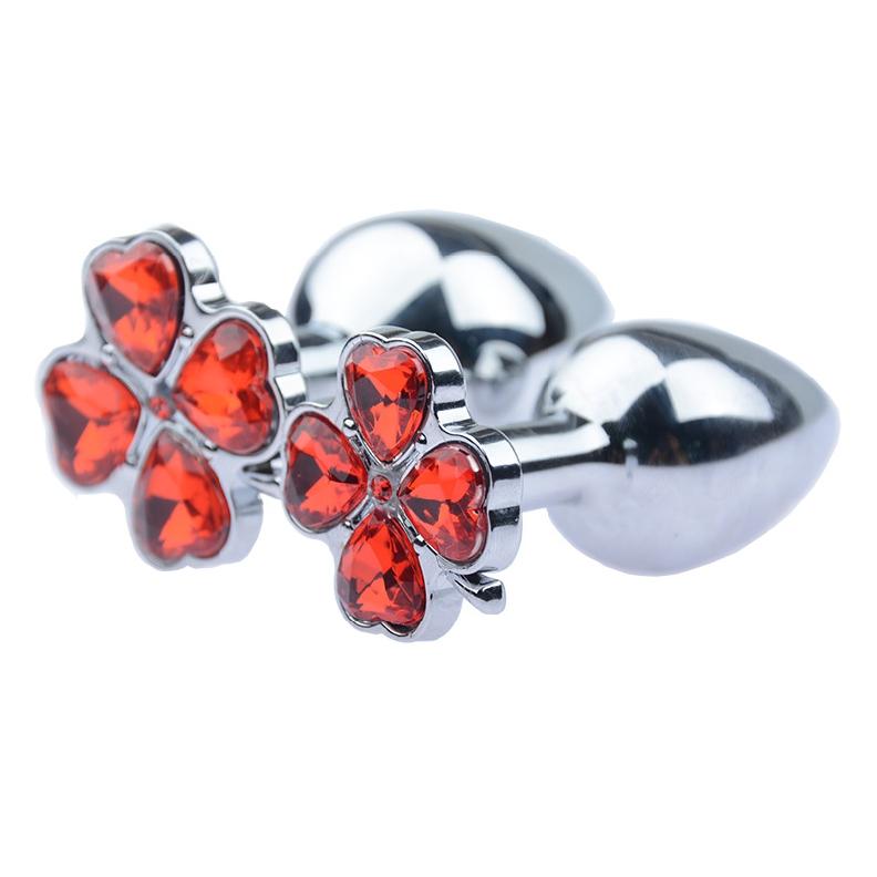 Srebrny Koniczynka Szczęścia Korek Analny Konwencjonalne Alternatywne Zabawki Seksualne Masażer Prostaty Dildo Korek do Pupy Stymulator Zabawki Seksualne Anal