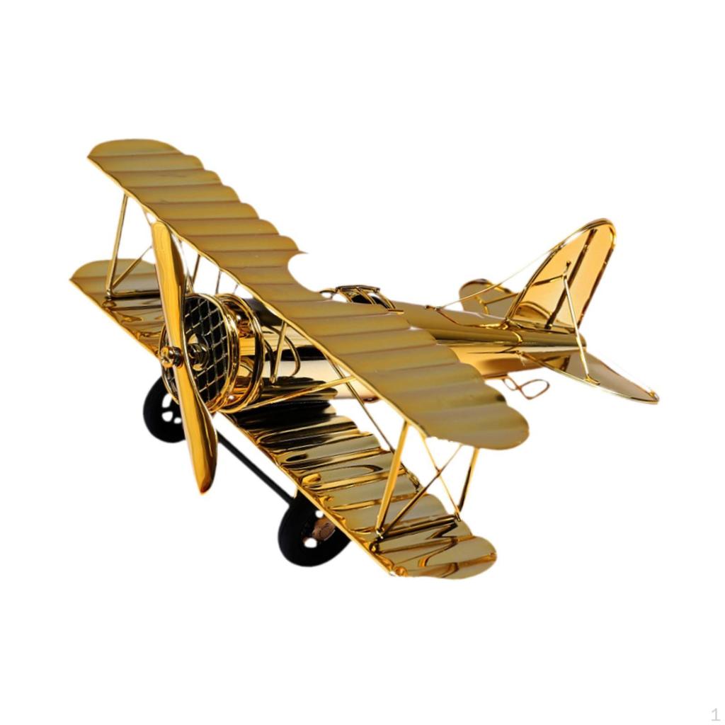 Flugzeug Segelflugzeug Doppeldecker Ornamente Handwerk Retro Dekorative Geschenke Eisen