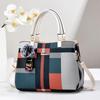 Taizhou Women's Color Block Plaid Handbag - Korean Style Single Shoulder & Crossbody Bag