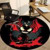 1pc Devil Horns Office Round Area Rug, Under Office Chairs Bedroom Living Room Home Decor, Room Deco, Available in Various Sizes