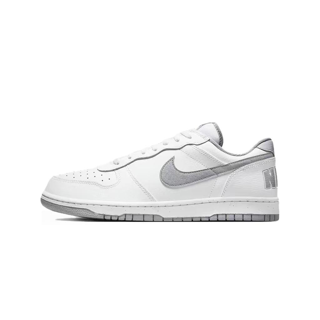 Nike Große Niedrige Graue Rose Abriebfest Atmungsaktiv Niedrige Skateboard-Schuhe Herren Grau Weiß 355152-106(Team1576-)