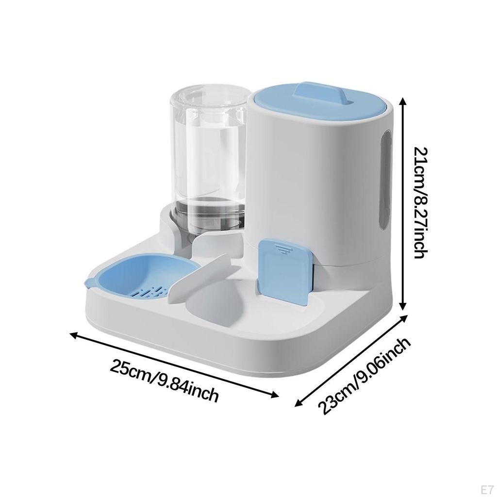 2 in 1 Automatic Pet Feeder Cat Bowl Food and Water Dispenser for Kitten Puppy