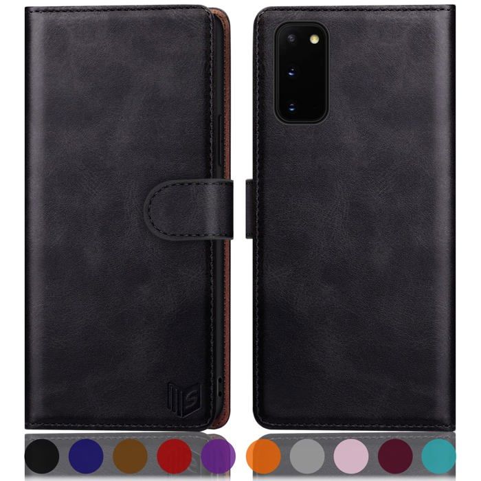 Housse - SUANPOT - Samsung Galaxy S20 - Étui portefeuille PU - Antivol RFID - 10 couleurs disponibles