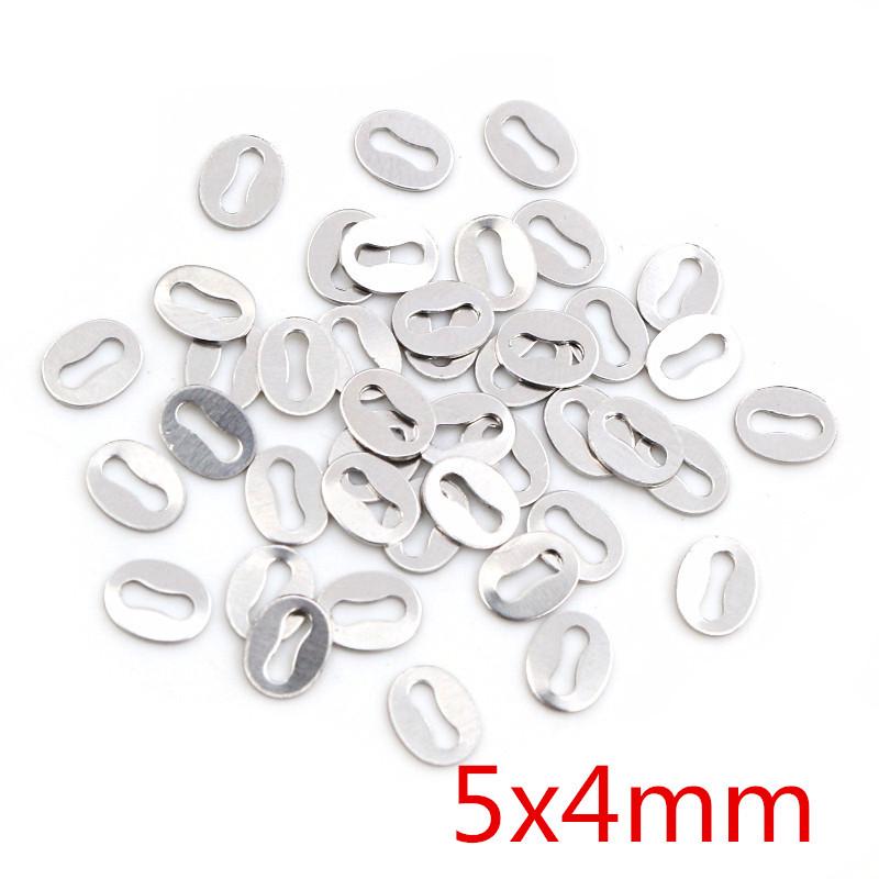 100 pcs Stainless Steel Tail Chain Tags for DIY Jewelry, 10-20g Pendant Accessories