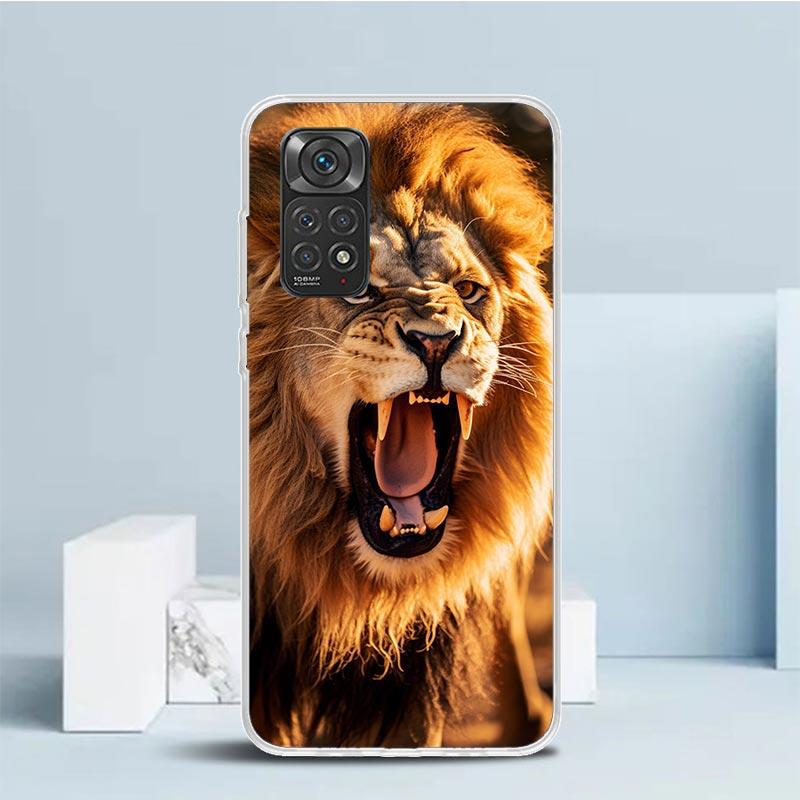 Lion Alpha Male Cub King Phone Case For Xiaomi Redmi Note 15 14 14S 13 12S 12 Pro Plus 11S 11 11T 11E 10S 10 + Soft TPU Back Cov