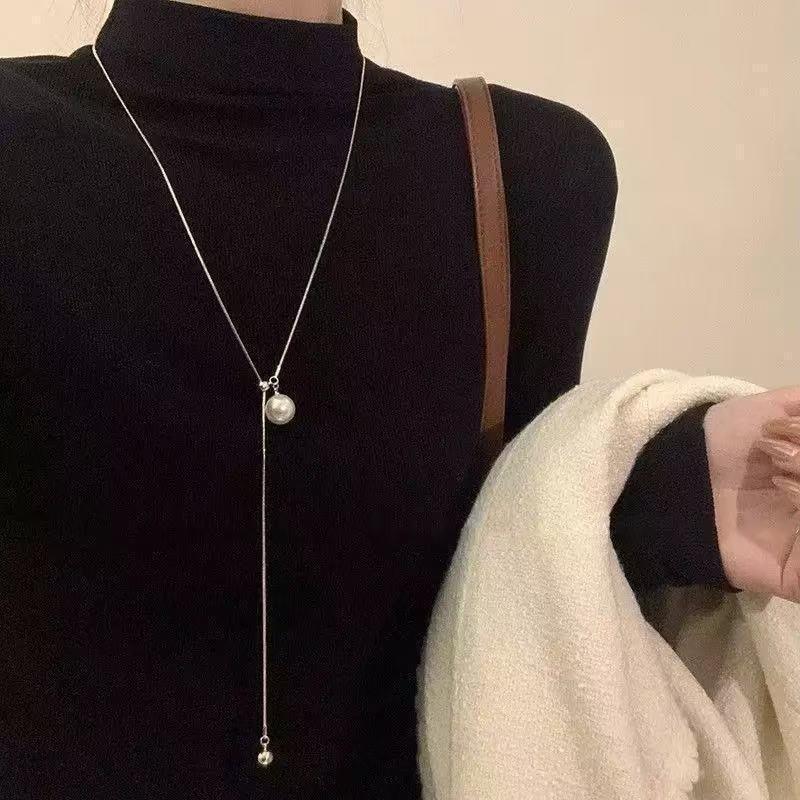 Long sweater chain design sense niche temperament high sense sweater necklace women's 2026 new