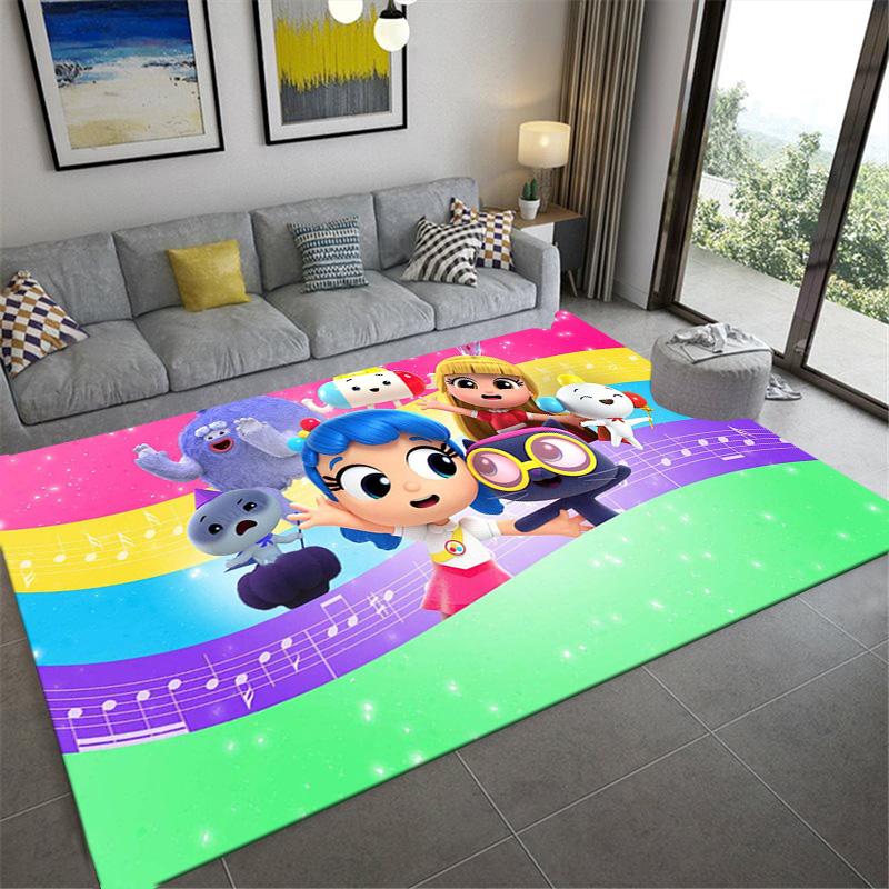 Wahre und das Regenbogenkönigreich Teppich für Wohnzimmer Schlafzimmer Zuhause Sofa Dekoration, Kinder spielen Rutschfeste Bodenmatte
