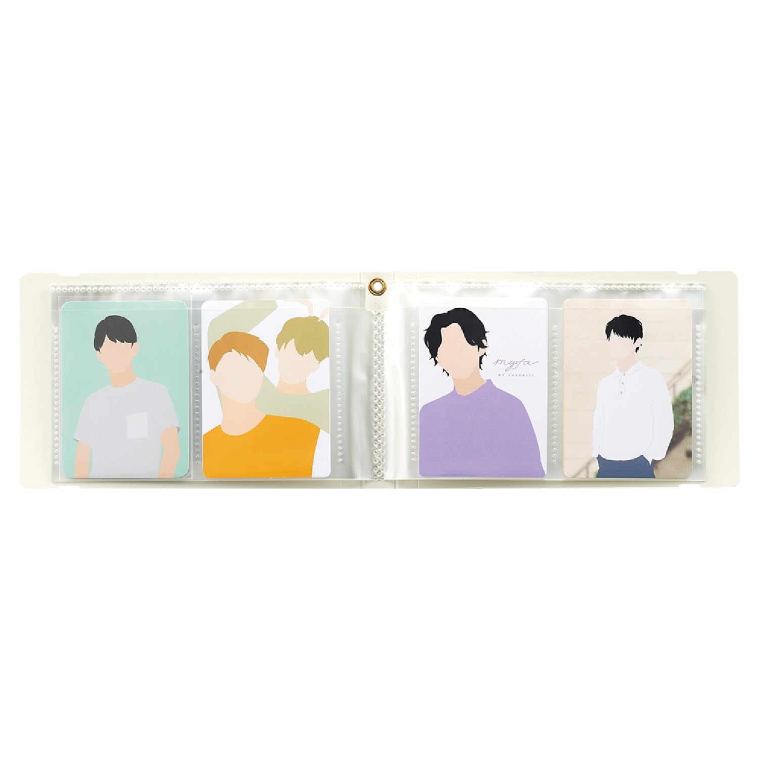 

LIHIT LAB myfa Trading Card Collection File Mini Milky White N3331-0