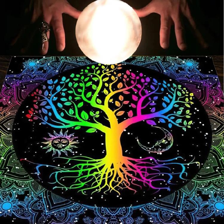 Telo per Tavolo Altaro Tarocchi Astrologici Tappetini per Giochi da Tavolo Tavola Altaro per Divinazioni