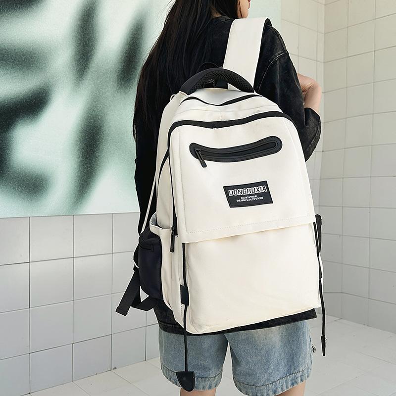 Fashion Labeling Large Capacity College Style Junior High School High School Student School Bag Leisure Computer Bag Backpack Female